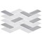 Andova Tiles Flight 2 x 425 Glass Herringbone  Chevron Mosaic Wall Tile SAM-ANDFLI385 - alternate 4